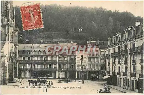 Cartes postales Plombieres les Bains Place de l'Eglise cote Sud