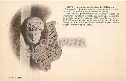 Cartes postales Sens Jean du Cogno dans la Cathedrale