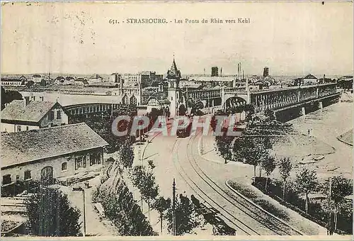 Cartes postales Strasbourg Les Ponts du Rhin vers Kehl