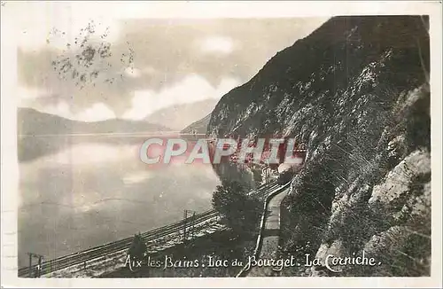 Cartes postales Aix les Bains Lac du Bourget La Corniche Train