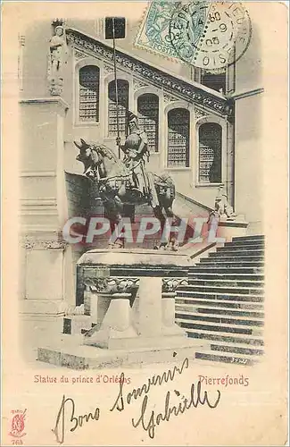 Cartes postales Statue du prince d'Orleans Pierrefonds