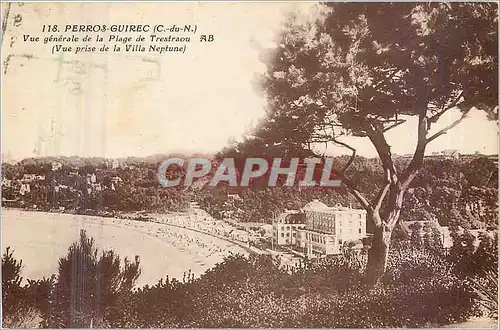 Cartes postales Perros Guirec C du N Vue generale de la Plage de Trestraou