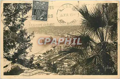 Cartes postales Nice Alpes Maritimes Vue panoramique prise de la Cascade du Chateau