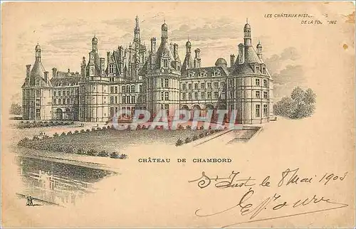 Cartes postales Les Chateaux de la Touraine Chateau de Chambord