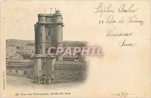 Cartes postales Fort de Vincennes Porte du bois