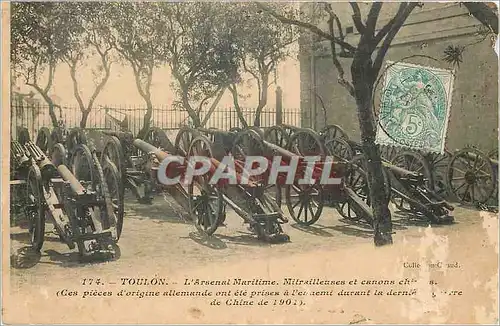 Cartes postales Toulon L'Arsenat Maritime Mitrailleuses et canons