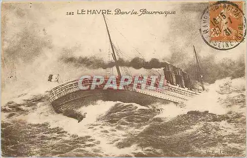 Cartes postales Le Havre Dans la Bourrasque Bateau