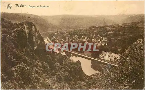 Cartes postales Waulsort Drapeau et Panorama