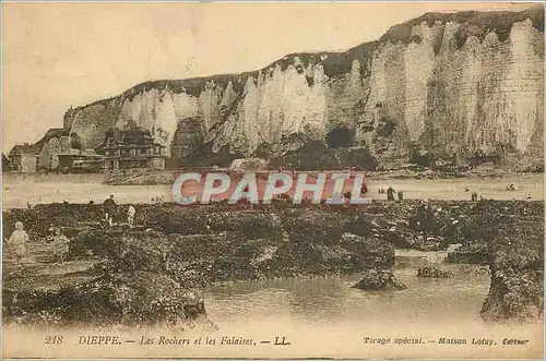 Ansichtskarte AK Dieppe Les Rochers et les Falaises