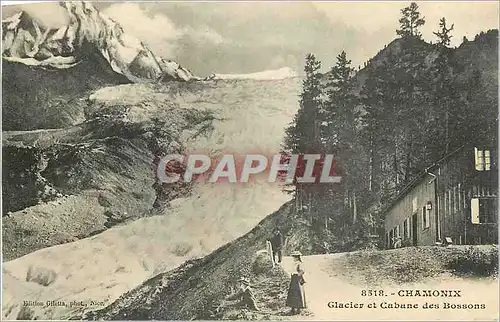 Cartes postales Chamonix Glacier et Cabane des Bossons