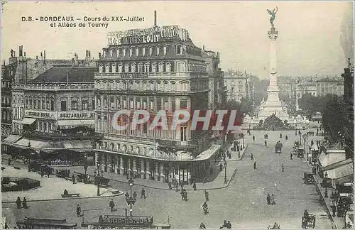 Cartes postales Bordeaux Cours du XXX Juliet et Allees de Tourny