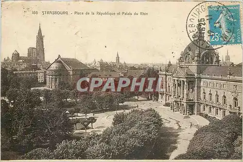 Cartes postales Strasbourg Place de la Republique et Palais du Rhin