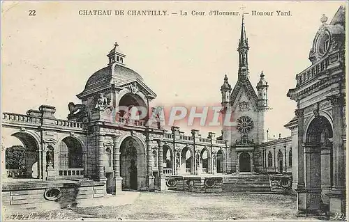 Cartes postales Chateau de Chantilly La Cour d'Honneur