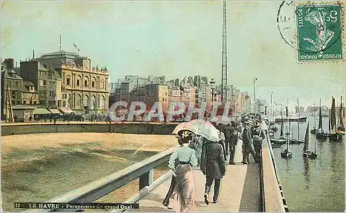 Cartes postales Le Havre Perspective de grand Quai