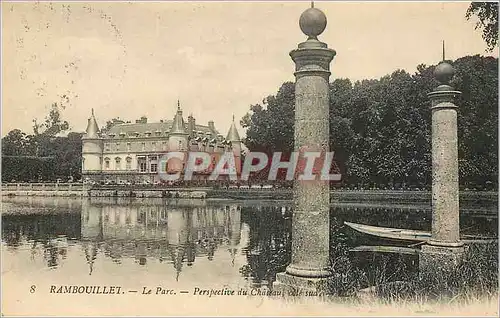 Ansichtskarte AK Rambouillet Le Parc Perspective du Chateau cote sud