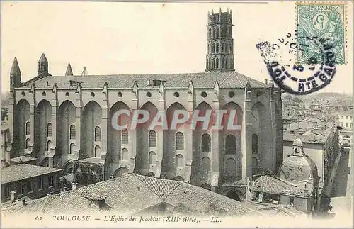 Cartes postales Toulouse L'Eglise des Jacobins