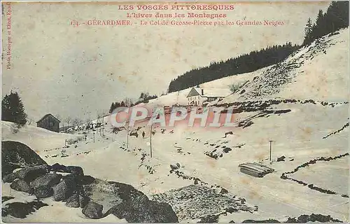 Cartes postales Gerardmer Le Col de Grosse Pierre par les Grandes Neiges