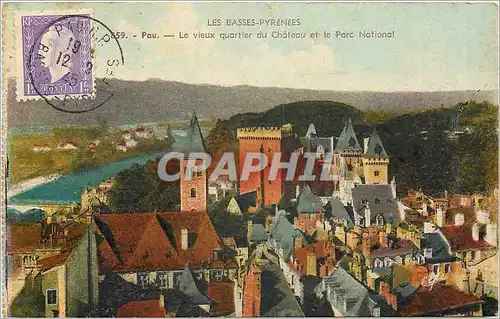 Cartes postales Pau Le vieux quartier du Chateau et le Parc National