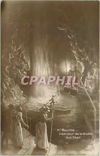 Cartes postales St Maurice Interieur de la Grotte aux Fees