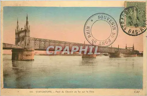 Cartes postales Strasbourg Pont du Chemin de fer sur le Rhin