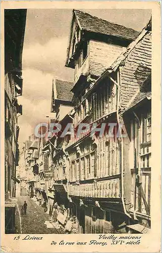 Cartes postales Lisieux Vieilles maisons de la rue aux Fevres