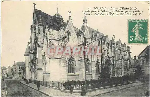 Cartes postales Tours I et L L'Eglise ND Lariche cote Sud Ouest