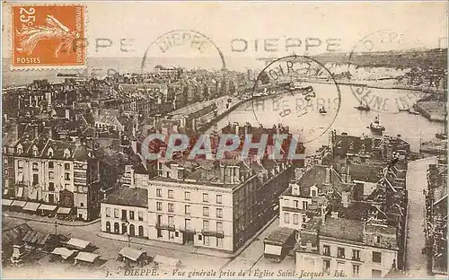 Cartes postales Dieppe Vue generale prise de l'Eglise Saint Jacques