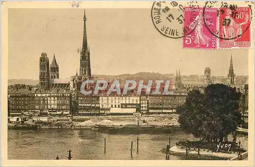 Ansichtskarte AK Rouen Seine Inferieure Panorama sur la Cathedrale St Maclou et St Ouen