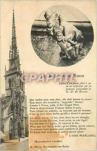Cartes postales Le Boue et la Soeur Villefranche sur Saone