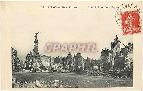 Cartes postales Reims Place d'Erlon Militaria