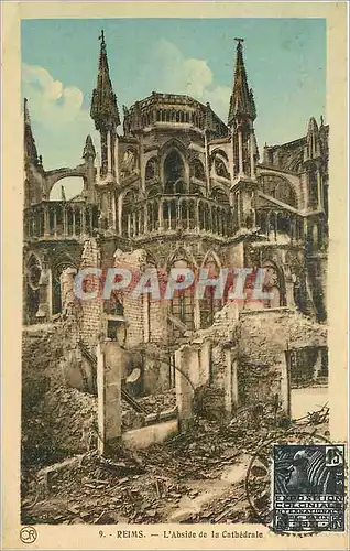 Cartes postales Reims L'Abside de la Cathedrale