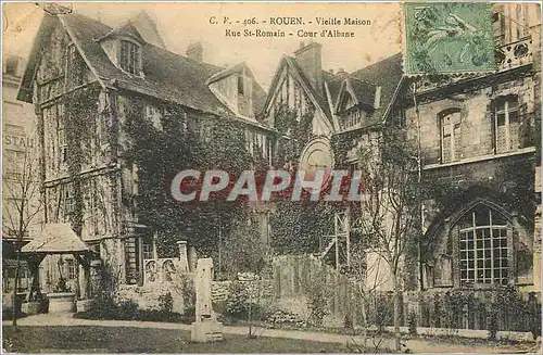 Ansichtskarte AK Rouen Vieille Maison Rue St Romain Cour d'Albane