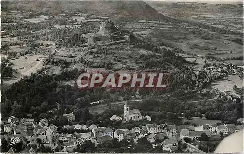 Cartes postales moderne Murol Vue generale aerienne L'Eglise et le Chateau