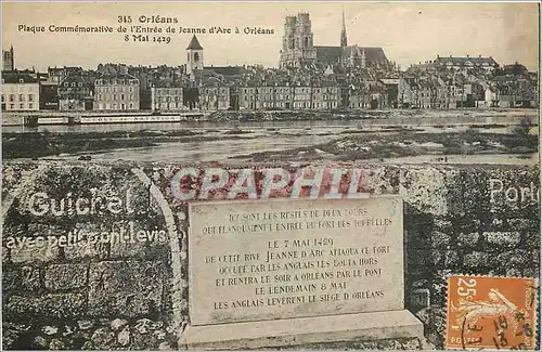 Ansichtskarte AK Orleans Plaque Commemorative de l'Entree de Jeanne d'Arc a Orleans