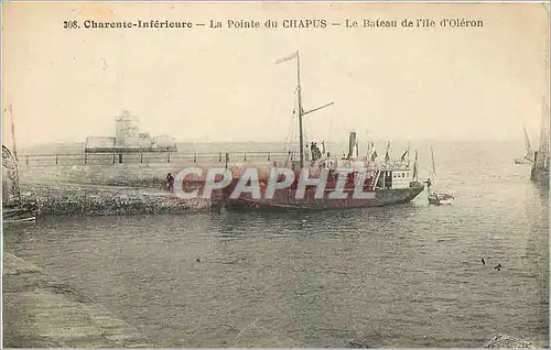 Cartes postales Charente Inferieure La Pointe du Chapus La bateau de l'Ile d'Oleron