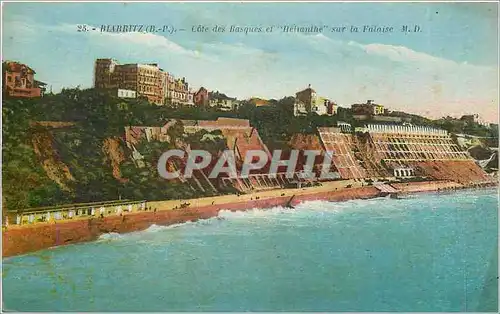 Cartes postales Biarritz Cote des Basques et Retranthe sur la Falaise
