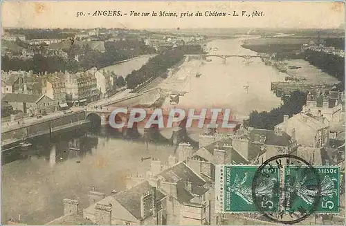 Ansichtskarte AK Angers Vue sur la Maine prise du Chateau