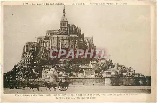 Ansichtskarte AK Le Mont Saint Michel Cote Sud Est Arrivee d'une voiture de Genris