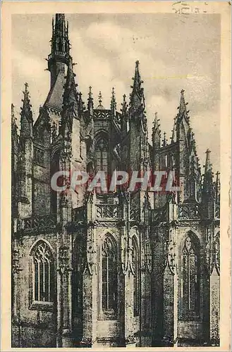 Cartes postales Abbaye du Mont Saint Michel Chevet de l'Eglise Abbatiale
