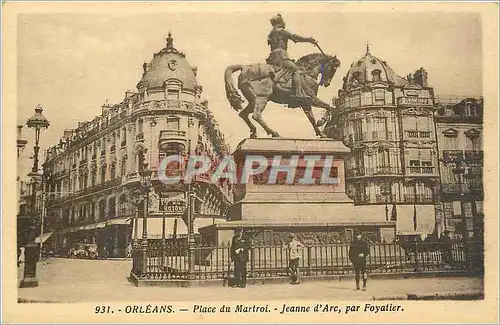 Cartes postales Orleans Place du Martroi Jeanne d'Arc par Foyatier
