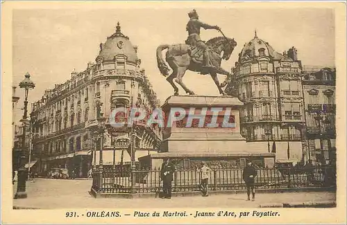 Ansichtskarte AK Orleans Place du Martroi Jeanne d'Arc par Foyatier