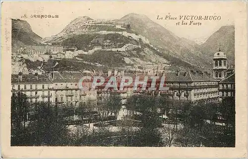 Cartes postales Grenoble La Place Victor Hugo et les Forts
