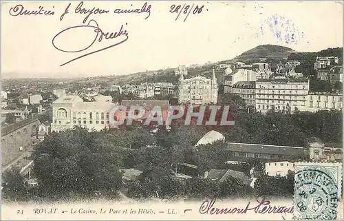 Cartes postales Royat Le Casino Le Parc et les Hotels