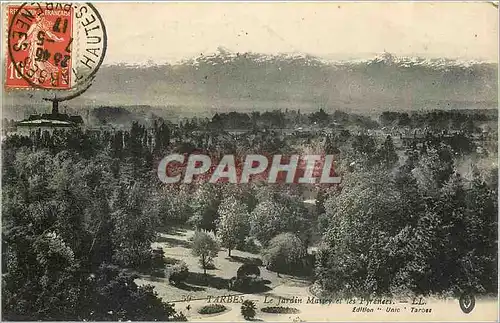 Cartes postales Tarbes Le Jardin Massey et les Pyrenees