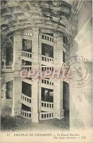 Cartes postales Chateau de Chambord Le Grand Escalier