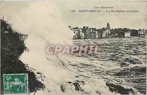 Cartes postales Saint Servan Les Bas Sablons en tempete