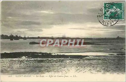 Ansichtskarte AK Saint Malo La Rade Effet de Contre Jour Bateaux