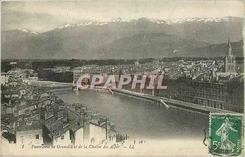 Cartes postales Panorama de Grenoble et de la Chaine des Alpes