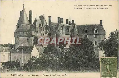 Cartes postales Langeais Le Chateau Facade Meridionale