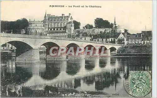 Cartes postales Amboise Le Pont et le Chateau